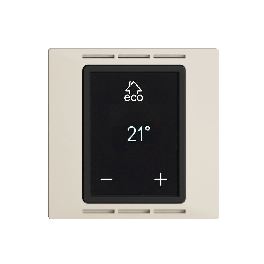 Thermostat d'ambiance EDIZIOdue F crema, écran, réglage chauffage sol/ambiance