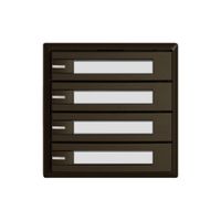 Poussoir KNX RGB EDIZIO.liv SNAPFIX® capteur temp.RGB-LED étiqu.4×com.1T br