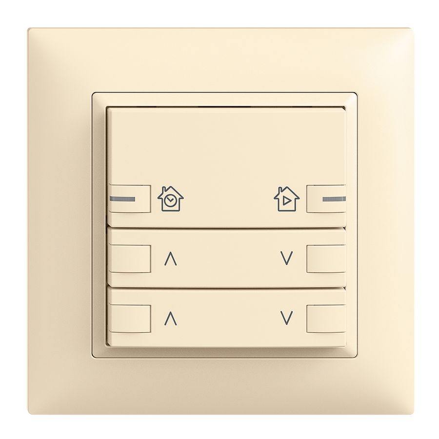 UP-Frontset EDIZIOdue zeptrionAIR Motor 2K mit Bez. mit LED vanille