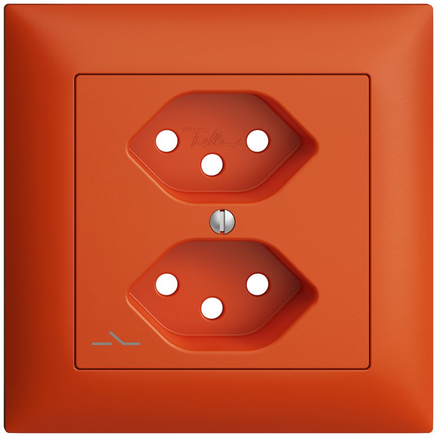 Frontset EDIZIOdue orange 88×88mm 2×T13/1