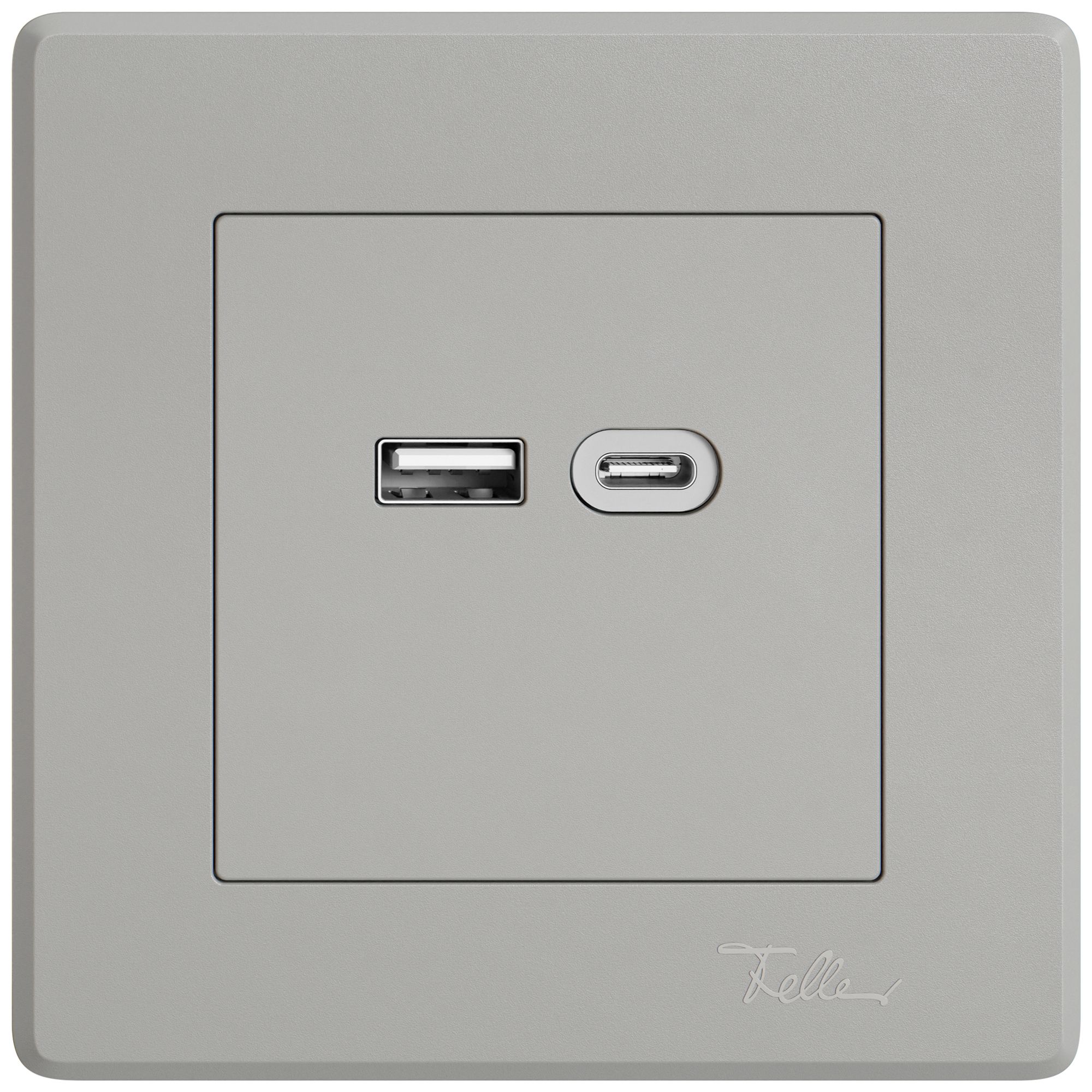 Prise de charge USB ENC EDIZIO.liv SNAPFIX® 230VAC 18W 1×USB A 1×USB C grc