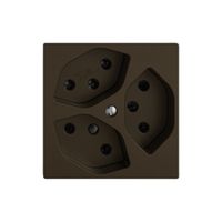 Steckdose EDIZIO.liv SNAPFIX® 3×T13 br