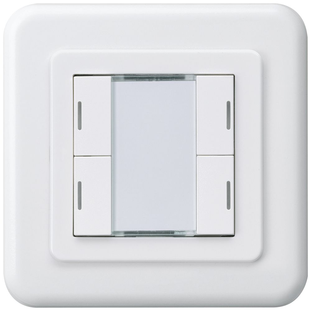 Poussoir ENC Hager basico C KNX quadruple LED blanc