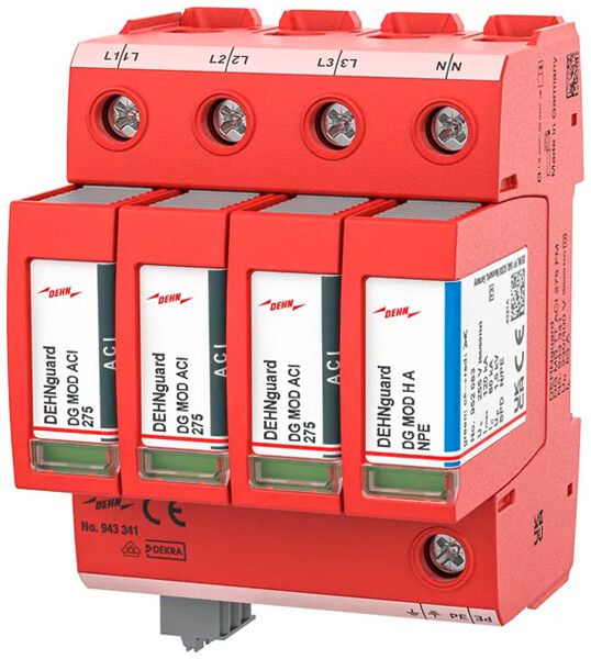 Parasurtension DEHN/elvatec DEHNguard MD TT 4P 230V 63A 4 UM