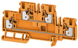 Mehrstock-Reihenklemme Weidmüller A2T PUSH IN 4mm² 2 Etagen orange