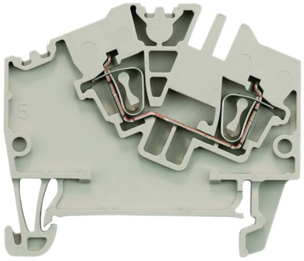 Durchgangs-Reihenklemme Weidmüller ZDU 2.5-2 Zugfeder 2.5mm² TS35 beige