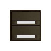 KNX-Taster RGB EDIZIO.liv SNAPFIX® Temperaturfüh.o.LED Pap.2×T 2-Tbed.br