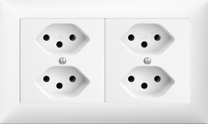 UP-Kombination Edue 1x2, Steckdose 2×T13 + 2xT13 ws