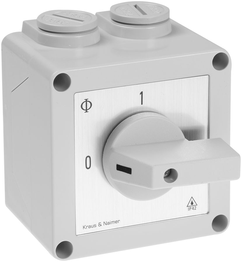 AP-Drehschalter K&N grau 20A 400V 0/3L