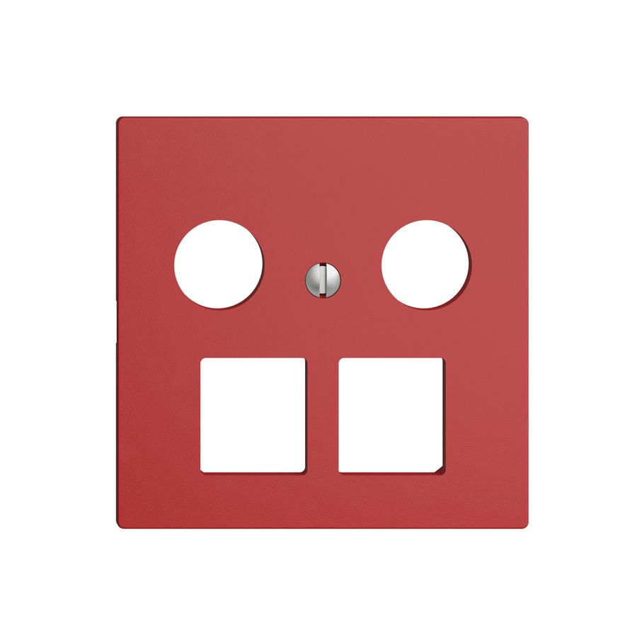 Kit de recouvrement EDIZIOdue F, p.prise multimédia, p.2×RJ45 Keystone berry