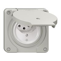 Steckdose NEVO N.CO, 1×T13, IP21, m.LED, lichtgrau