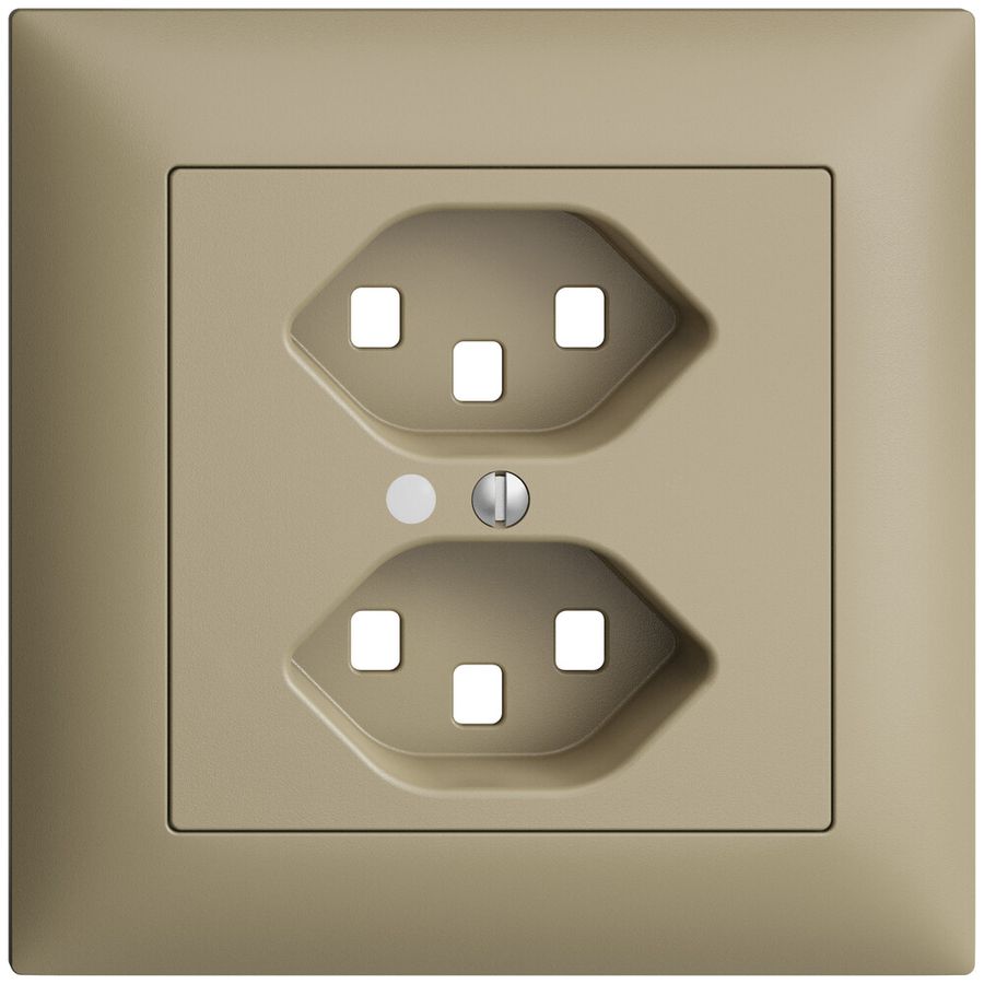 UP-Frontset EDIZIOdue sand 88×88mm 2×T23 mit Linse