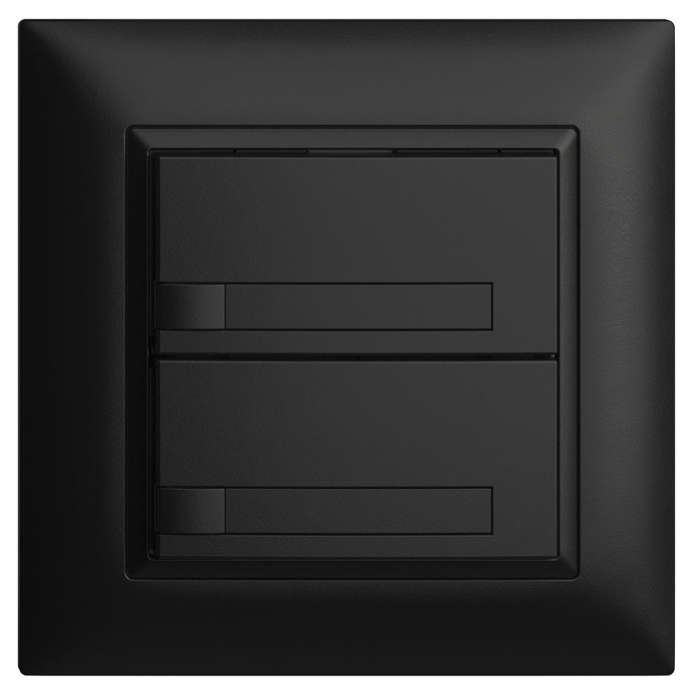 UP-KNX-Taster RGB EDUE FMI, 250mW, o.LED, m.Papier, 2×Taste, 1×Tastenb., sz