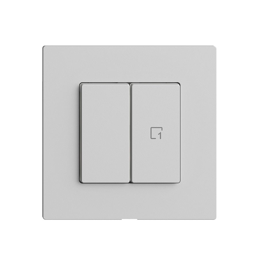 Abdeckset zu Druckschalter 1K Szene/2T Edue Wiser hellgrau