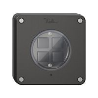 Poussoir KNX NUP 4× NEVO RGB avec sonde de température, noir