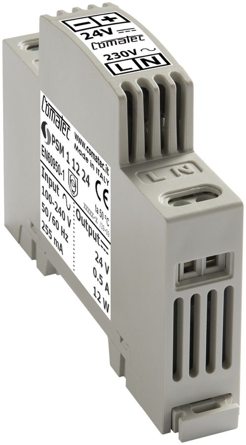 REG-Netzteil Comatec PSM1, IN: 100…240VAC, OUT: 24VDC/12W, stabilisiert, 1TE