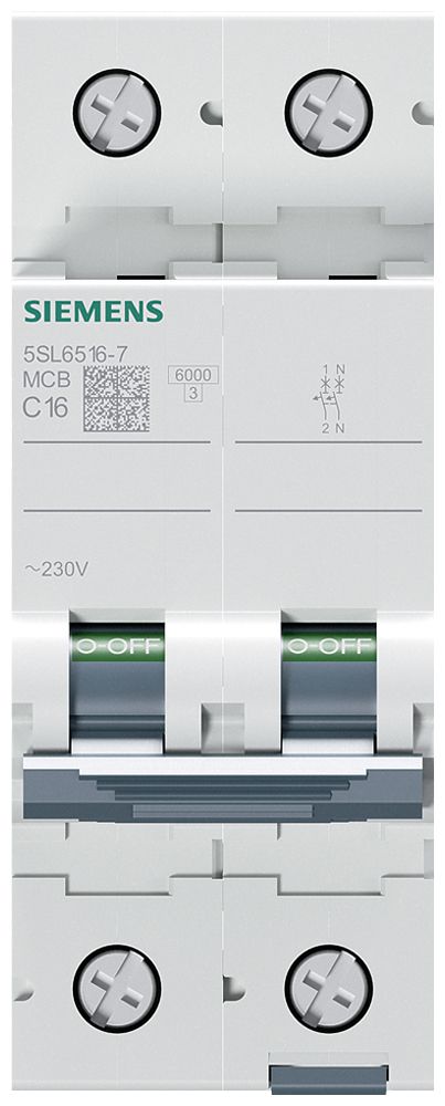 Disgiuntore Siemens SENTRON 5SL6 1LN 230V C 16A 6kA 2UM