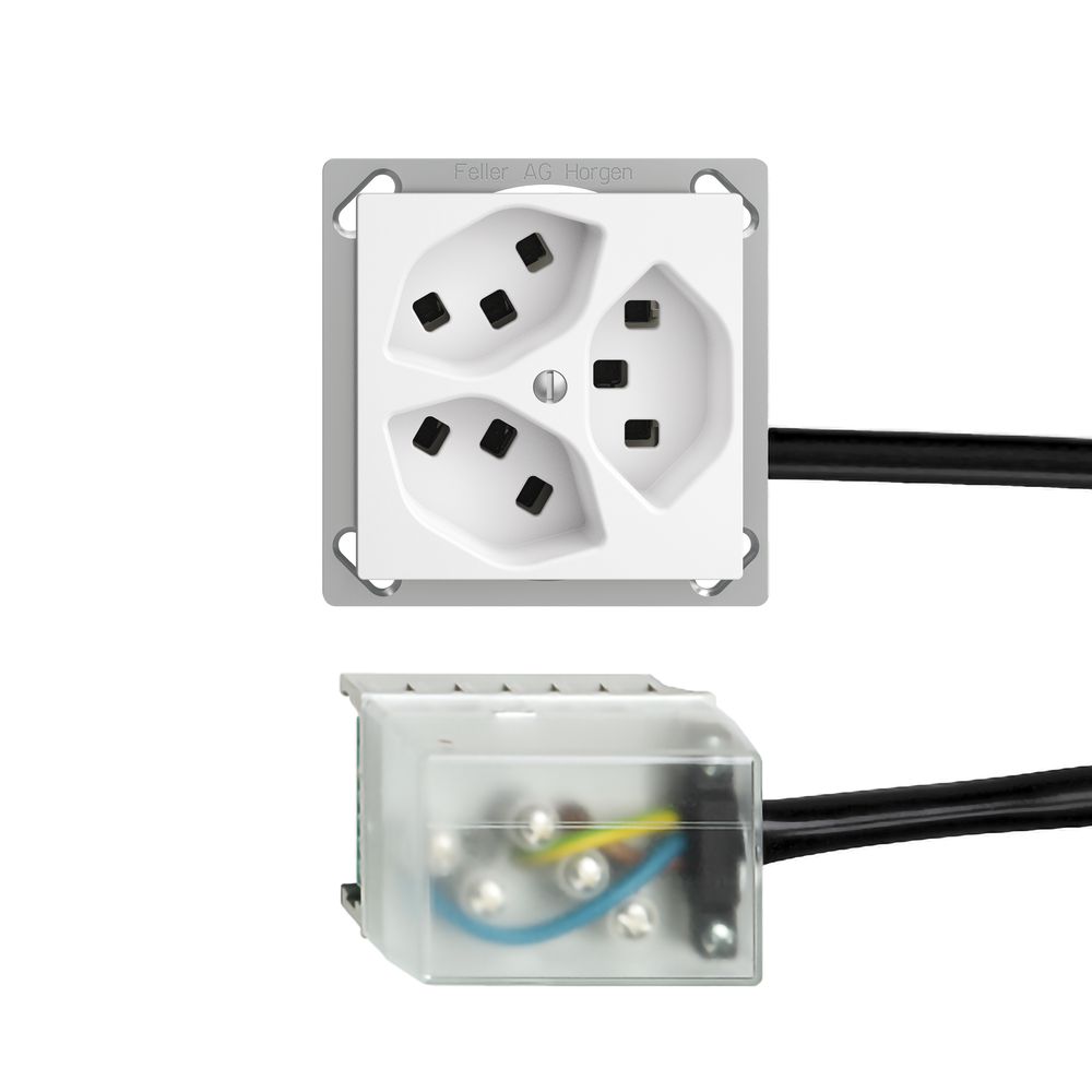 Presa INS 3×T23 16A bianco L3 EDIZIOdue per Ecobus power