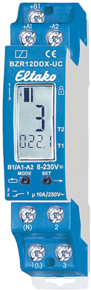 Contatore ore/impulsi AMD Eltako, BZR12DDX-UC LCD