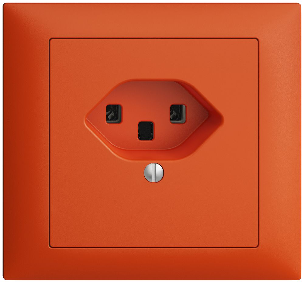 Prise INC EDIZIOdue T23 16A orange, bornes à vis