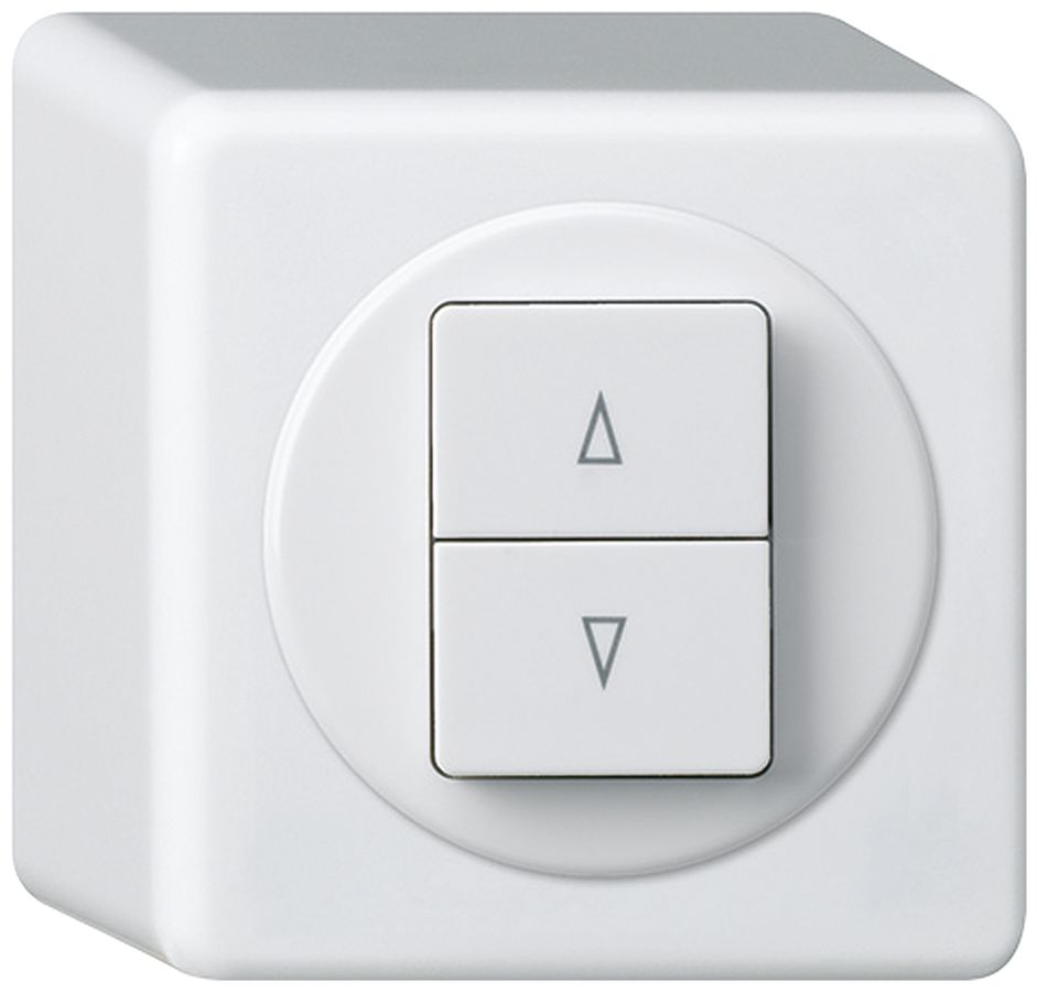 AP-Storentaster basico weiss mit 2 Funktionstasten Steckklemme