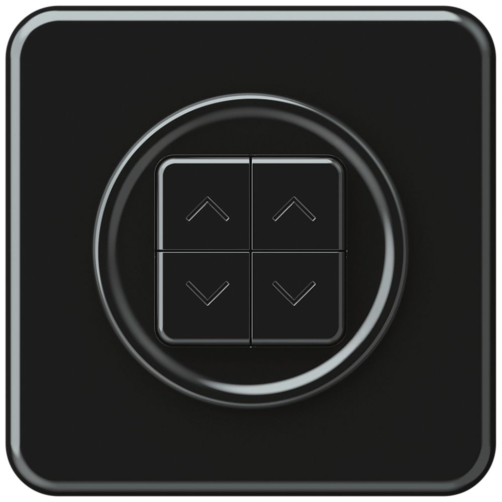 UP-Storenschalter origin 2P 4×Tasten 92×92mm schwarz