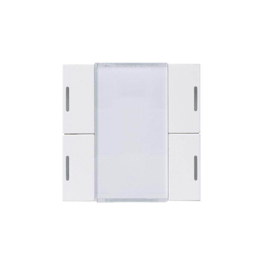 Tasterfront Hager basico KNX 4-fach LED weiss 45×45mm