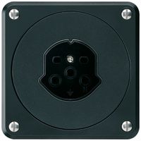 Presa INC robusto tipo 15 nero senza copercchio