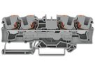Borne de passage joignable WAGO TOPJOB S 6mm² 41A 800V Push-in 4×1 DIN35 gr