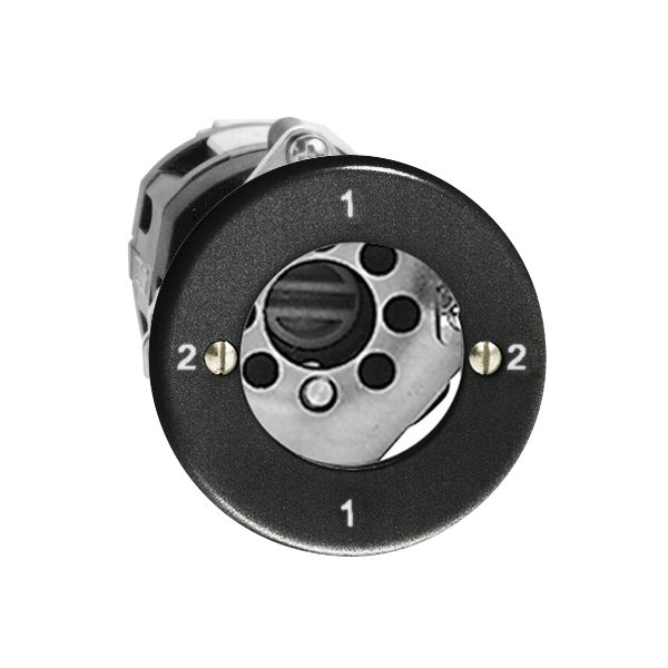 UP-Drehschalter FH 3/2P schwarz für Sicherheitsschloss, ohne Zylinder