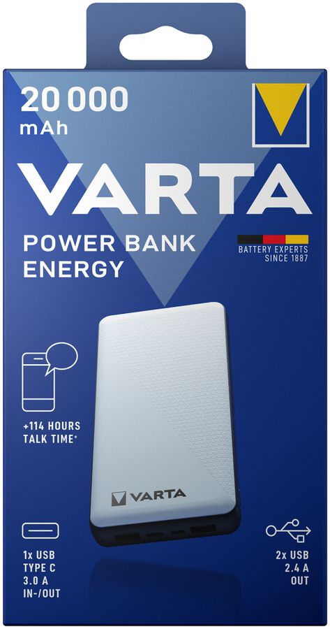 Mobile Powerbank VARTA Energy 3.7V/20000mAh
