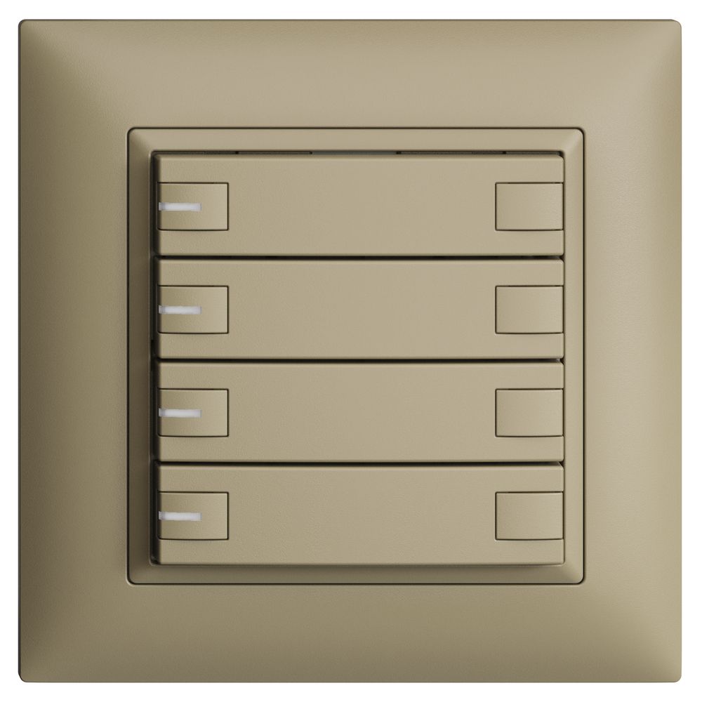 Poussoir KNX RGB ENC EDUE FMI, 250mW, a.LED RGB, 4×poussoir, comm.2×touches, sa