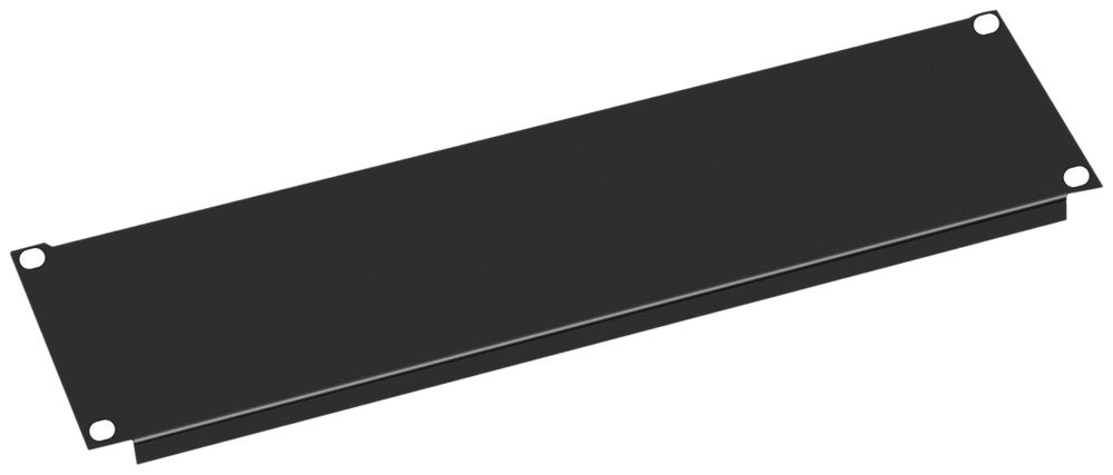 Blindplatte 19" VALUE, 3HE, schwarz (RAL 9005)