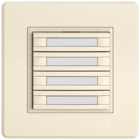 UP-KNX-Taster RGB EDIZIO.liv SNAPFIX® Temperaturfüh.o.LED Pap.4×T 2-Tbed.cr