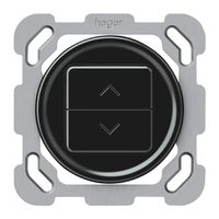 Interrupteur stores ENC origin 1P 2×touches 77×77mm noir