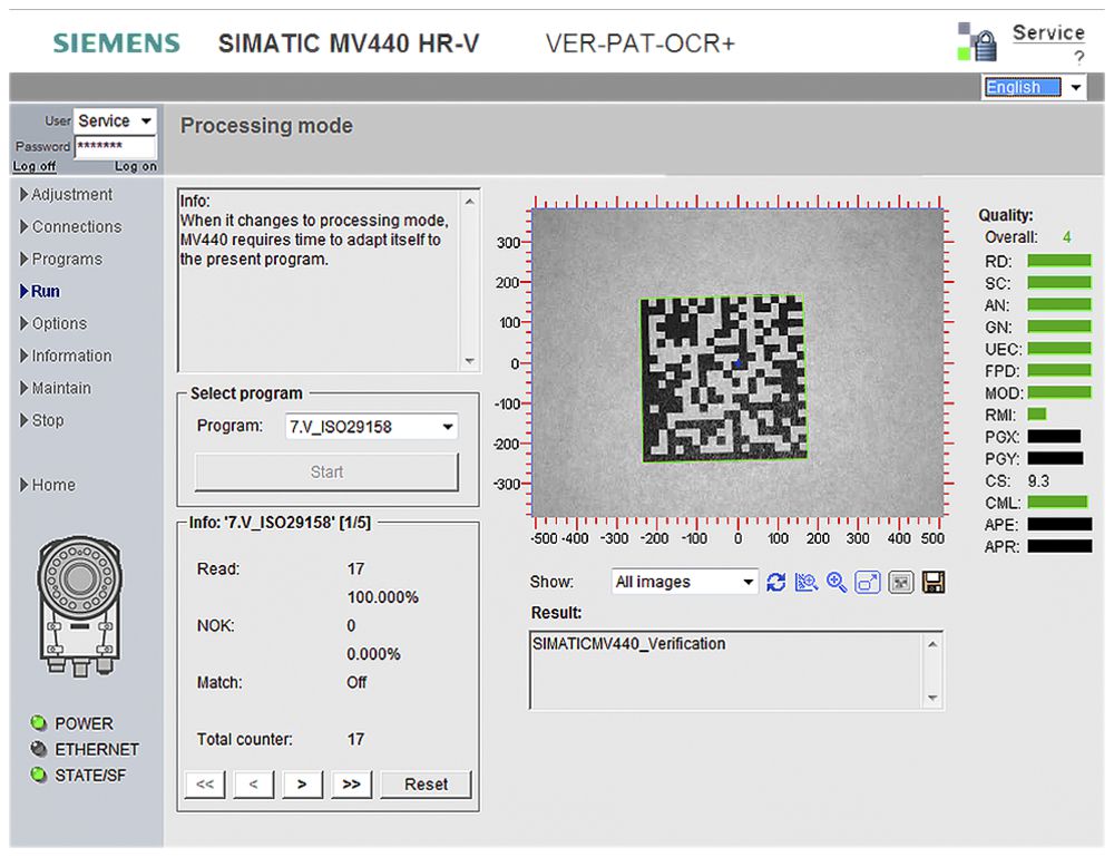 Verifizier-Set Siemens Veri-Genius für MV440, Lizenz, Kalibrierkarte