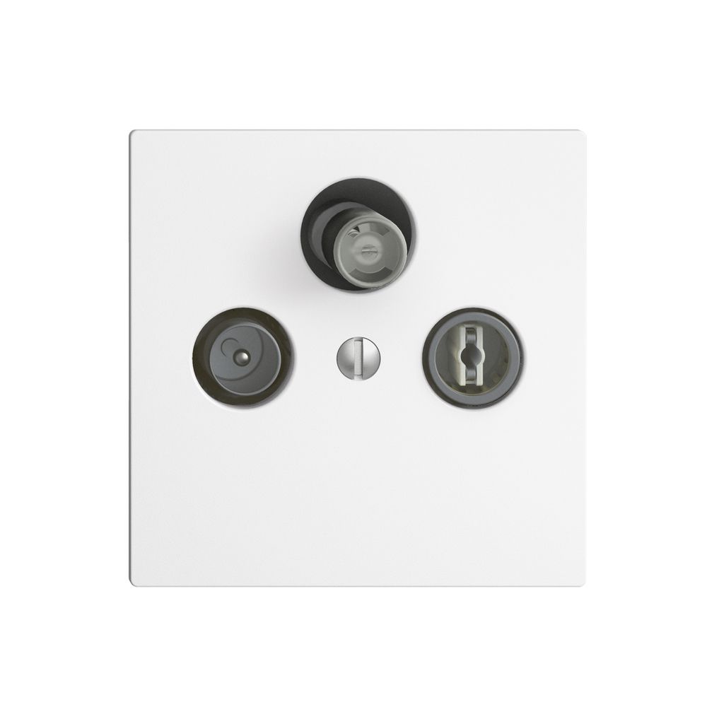 Stichdose SAT/TV/R DB53 EDIZIOdue weiss mit SAT-F-Anschluss