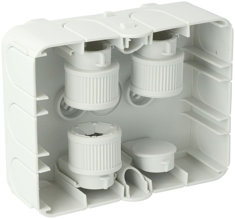 Boîtier AGRO, p.canal à grille, fixation par serrage, 120×95×40mm, gris