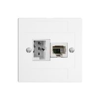 UP-Anschlussdose 1×TT,1×RJ45/u 4P EDIZIOdue weiss ITplus ITM