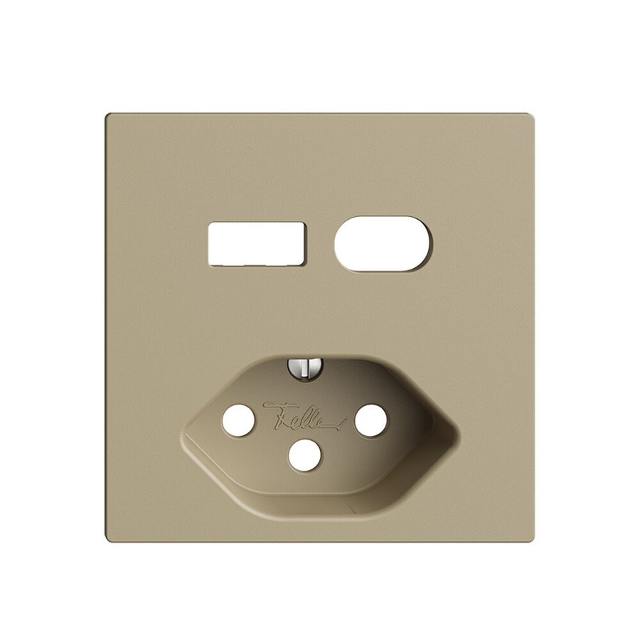 Montageset Feller EDIZIOdue für Steckdose USB Typ A+C + Typ 13 sand