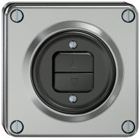UP-Storentaster ELEMENT 1P 2 Tasten aluminium