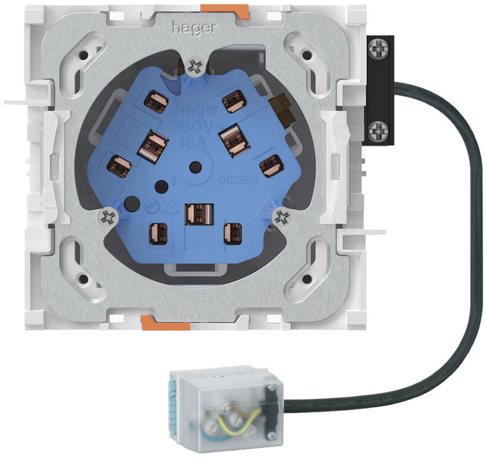 Prise INC 3×type 13/23, connexion câble plat Ecobus power, L1, Td 3×2.5mm²