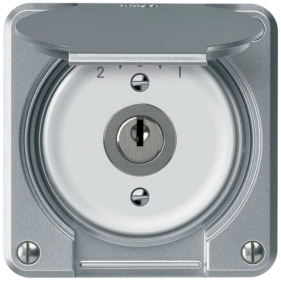 Contatto rotativo a chiave robusto 1P 2NO 2CO 20A 250V 86×86mm alluminio