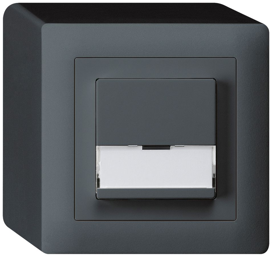 AP-Sonnerietaster kallysto anthrazit A/1L mit Namensschild 37×15mm