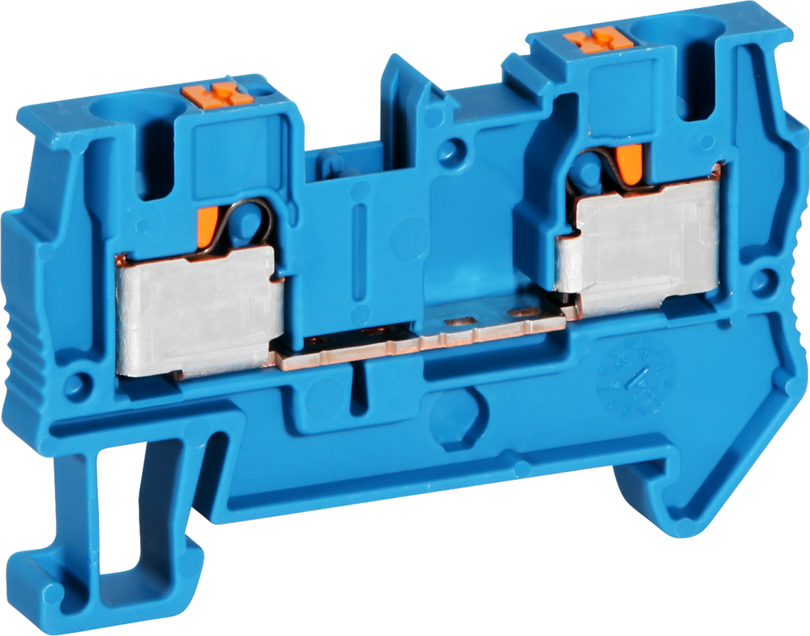 Borne de jonction Push-In 0.2…6mm² bleu