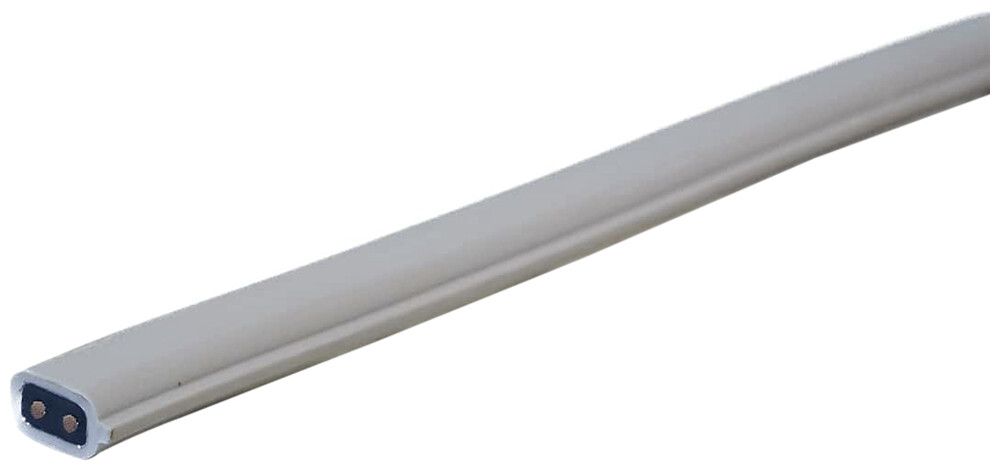 Flachkabel Woertz Data 2×1.5 mm² halogenfrei grau mit schwarzem Streifen Dca