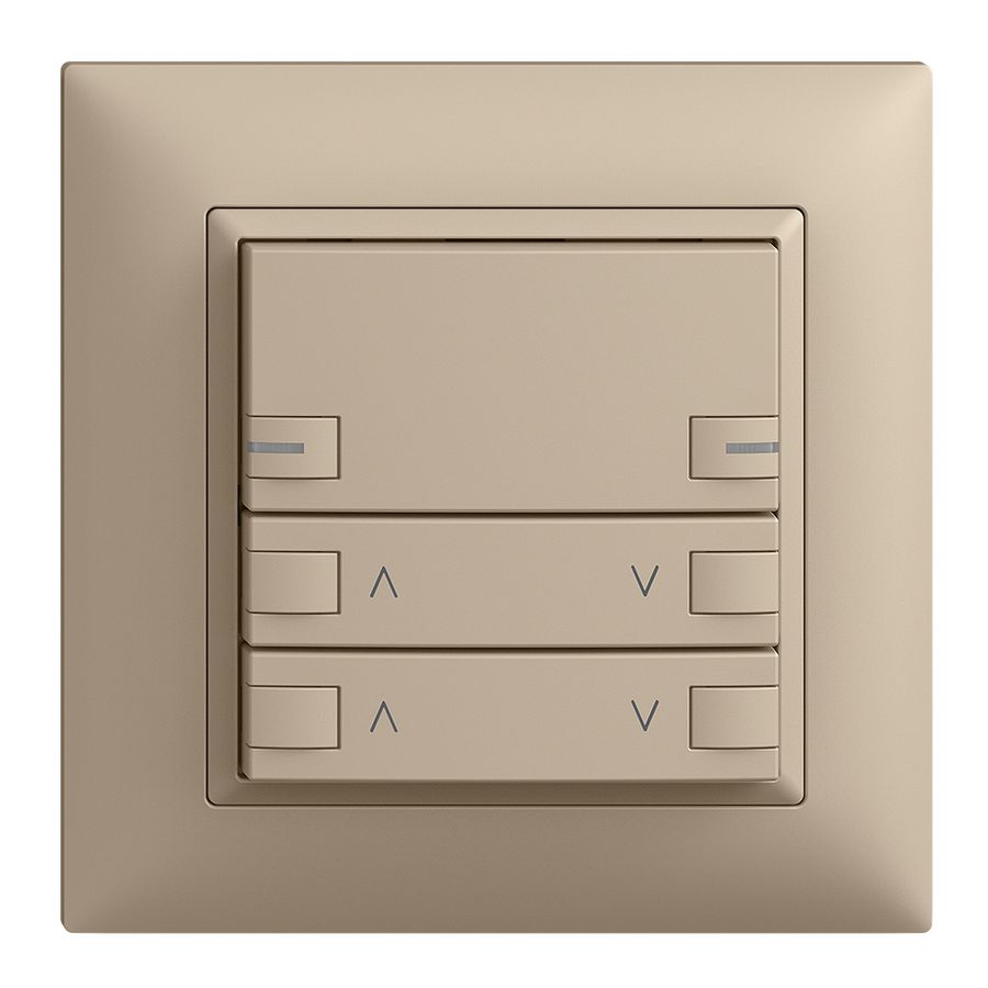UP-Frontset EDIZIOdue zeptrionAIR Motor 2K ohne Bezeichnung mit LED sand