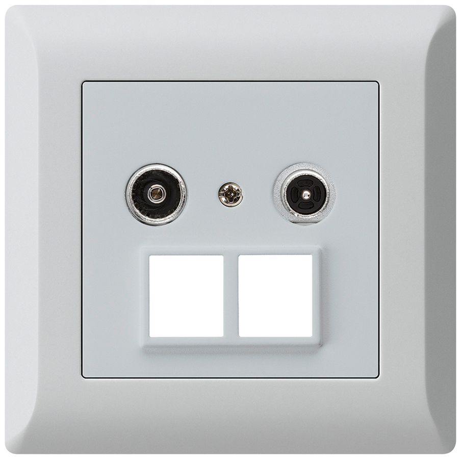 Prise multimédia ENC kallysto.line R/TV 23dB 2GHz gris clair