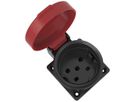 EB-Steckdose ELBRO T15 IP55 10 A 400 VAC IK08 schwarz/rot S+ inkl. Dichtung
