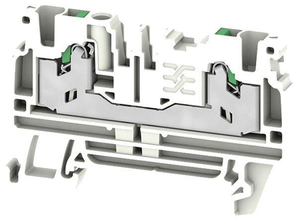Borne de passage joignable WM S2C 2.5mm² 24A 800V ressort 2×1 DIN35 gr